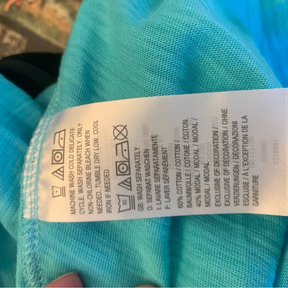 New Belle Beach teal XXS sleeveless tee - Picture 5 of 5